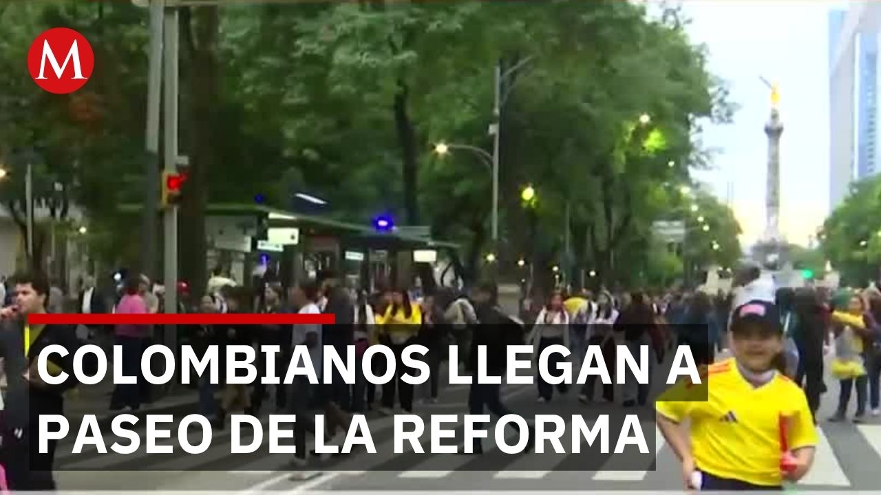 Celebración de colombianos en CdMx: cierran Paseo de la Reforma
