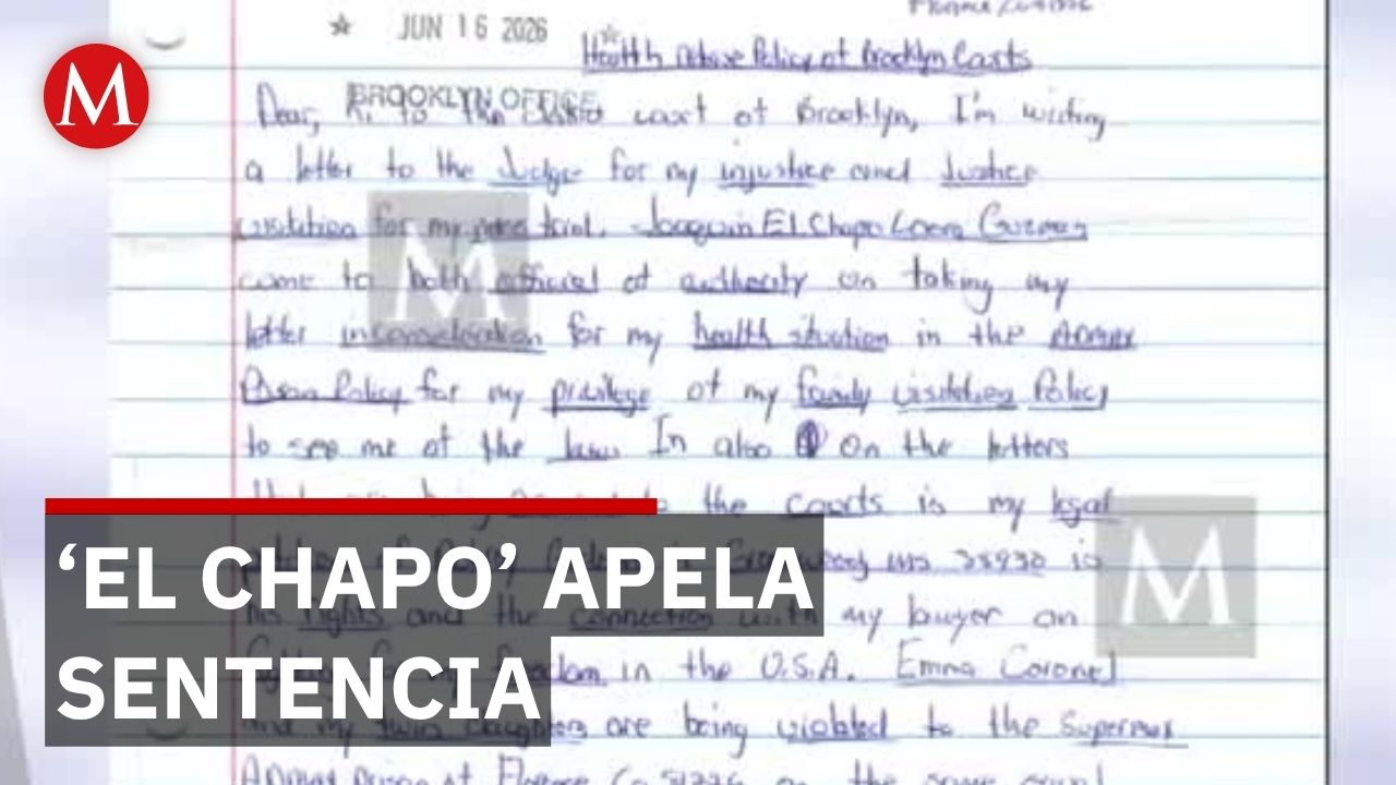 'El Chapo' manda nuevas cartas buscando liberación y denuncia irregularidades en su proceso
