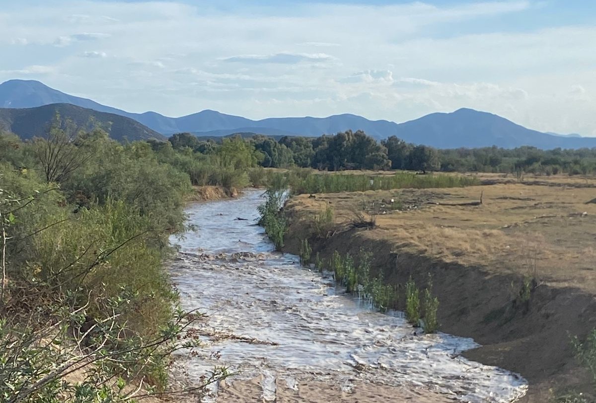 Crecida del Río Aguanaval mantiene vigilancia en La Laguna. | Cortesía Coordinación Laguna de Protección Civil del Estado de Coahuila.