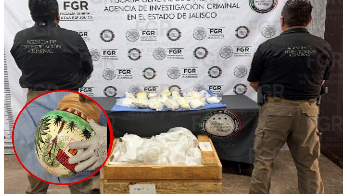 La droga fue puesta a disposición de la FGR. (Cortesía FGR)