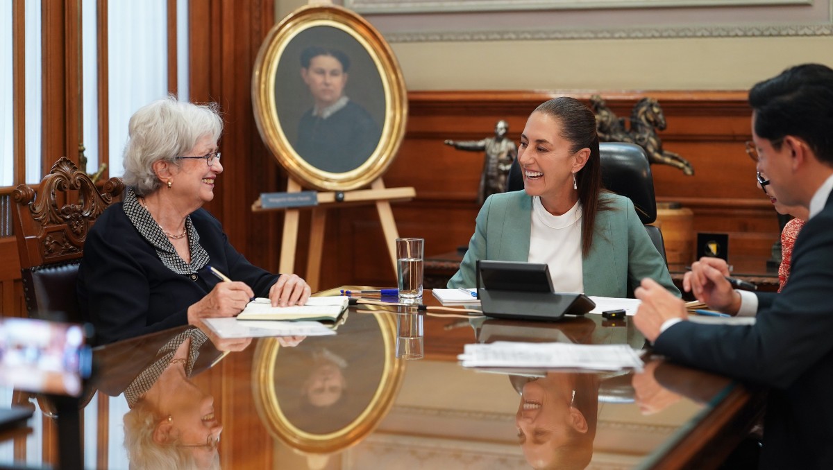 La Presidenta realizó la llamada en Palacio Nacional. |  Foto: X
