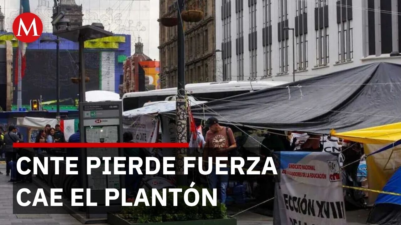 Maestros prometieron refuerzos masivos pero el plantón se desmorona sin llegar ni un autobús