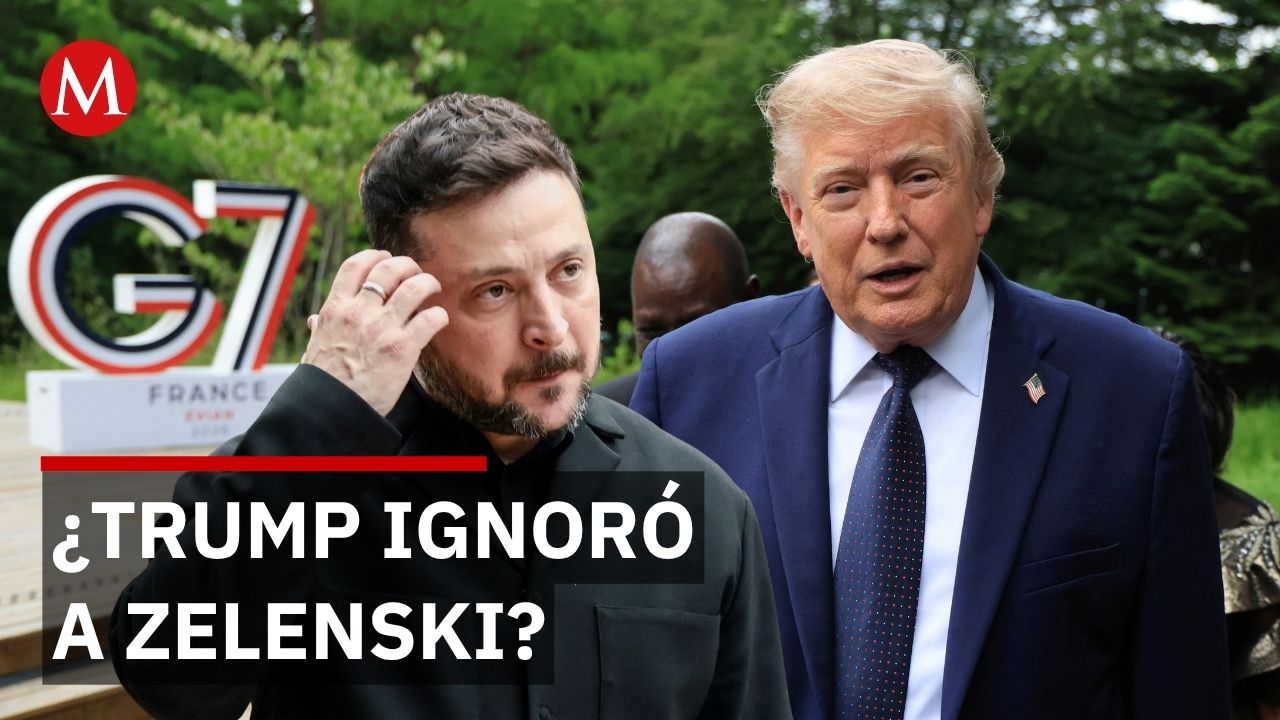 Trump ignora a Zelenski en el G7 pero después posa sonriente con él en fotos oficiales