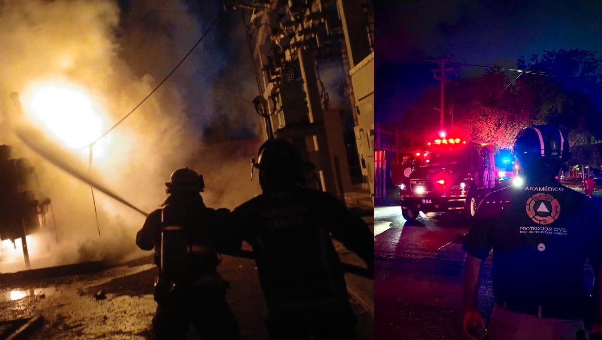 Así se vivió el incendio en Cancún. | ESPECIAL