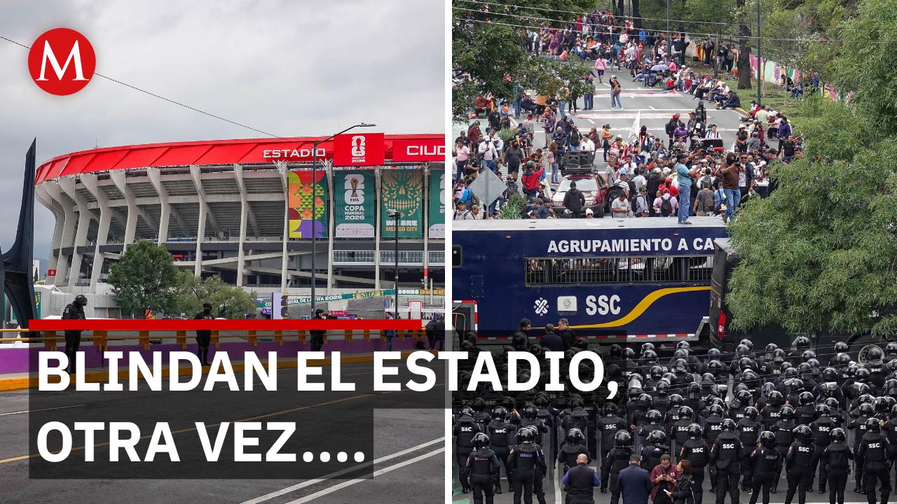 CNTE intenta llegar al Estadio Ciudad de México; policía despliega cerco de seguridad