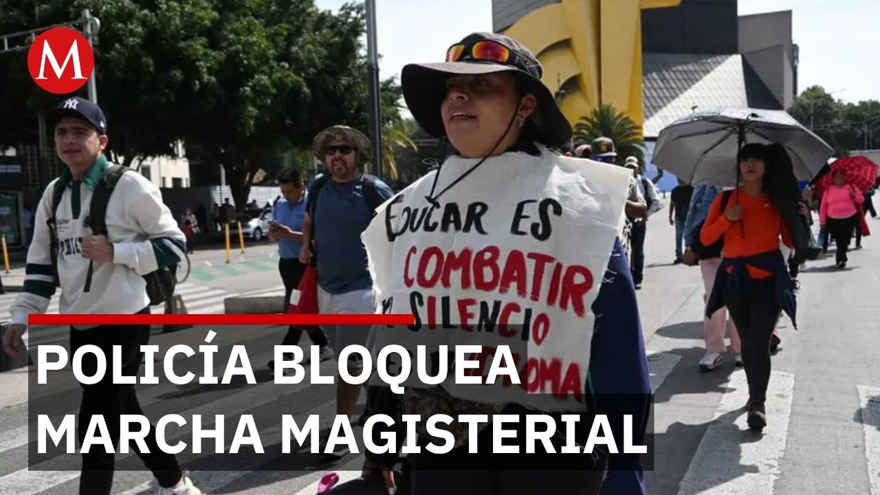 CNTE marcha sobre Calzada de Tlalpan para exigir diálogo directo con Claudia Sheinbaum