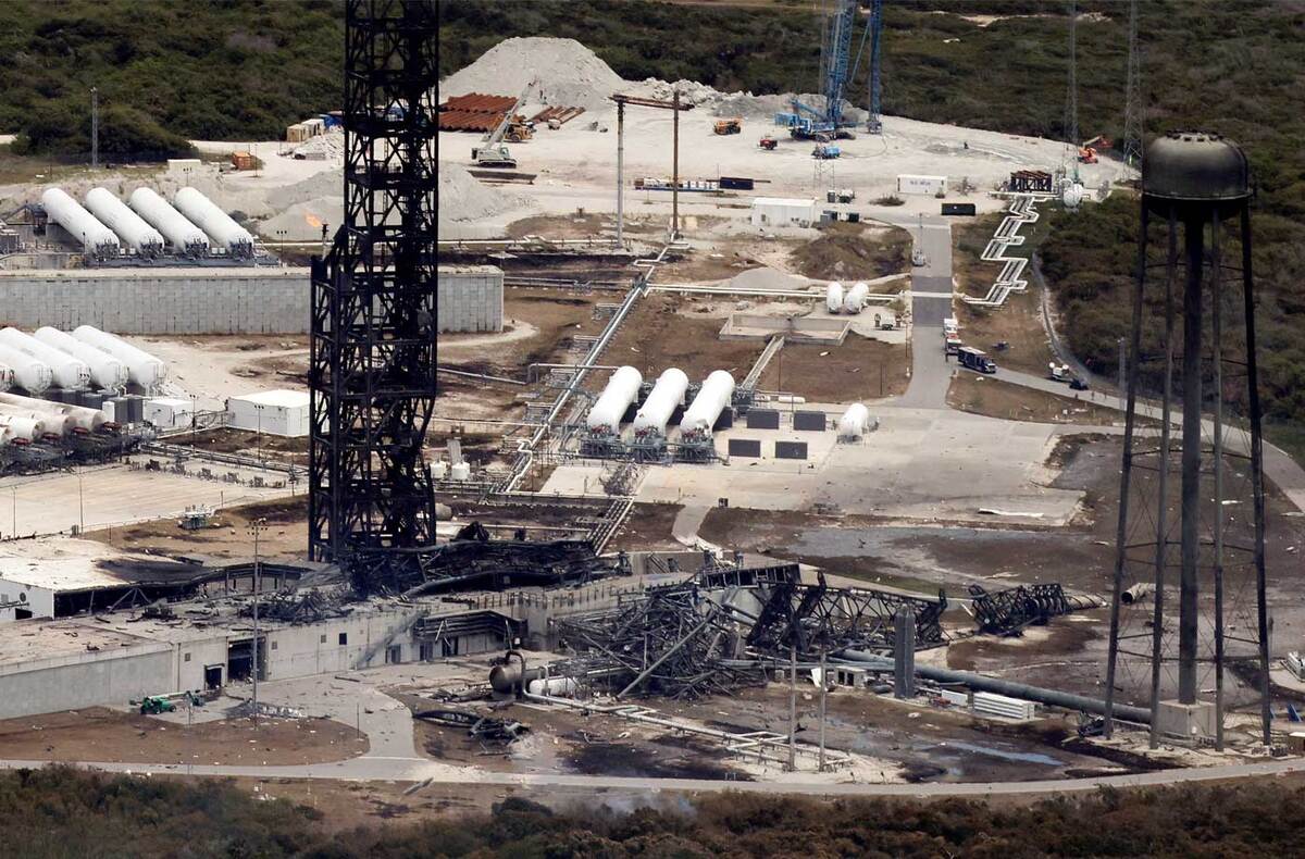 Explosión del New Glenn de Blue Origin. Reuters.