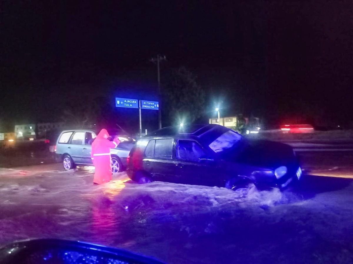 Inundaciones por lluvias en Hidalgo. (Cortesía)