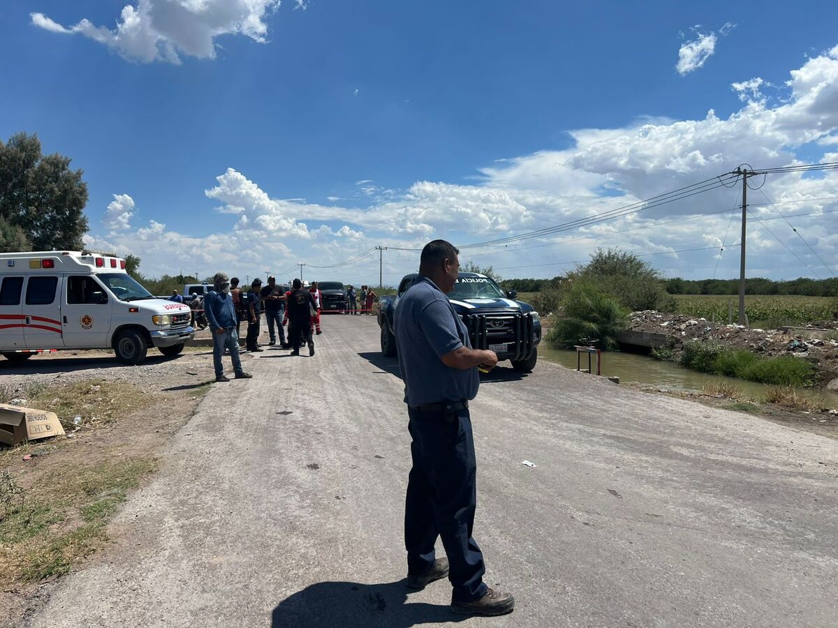 En La Laguna, hombre muere ahogado en canal de riego. | Cortesía PC y Bomberos de Francisco I. Madero.