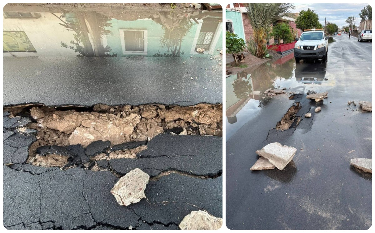 Lluvias causan afectaciones en calles recién repavimentadas en San Pedro | Fotos Damián Ramírez