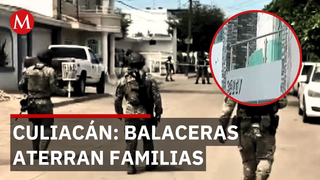 Persecución y balacera en Culiacán: Un hombre herido mientras familias se refugian en sus casas