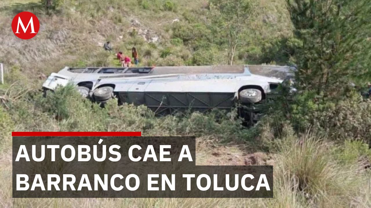 Autobús cae a barranco en autopista Toluca-Zitácuaro dejando 4 muertos y 8 lesionados