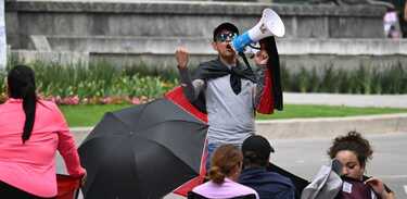 Bloqueo de la CNTE en Paseo de la Reforma, CdMx el martes 16 de junio 2026.
