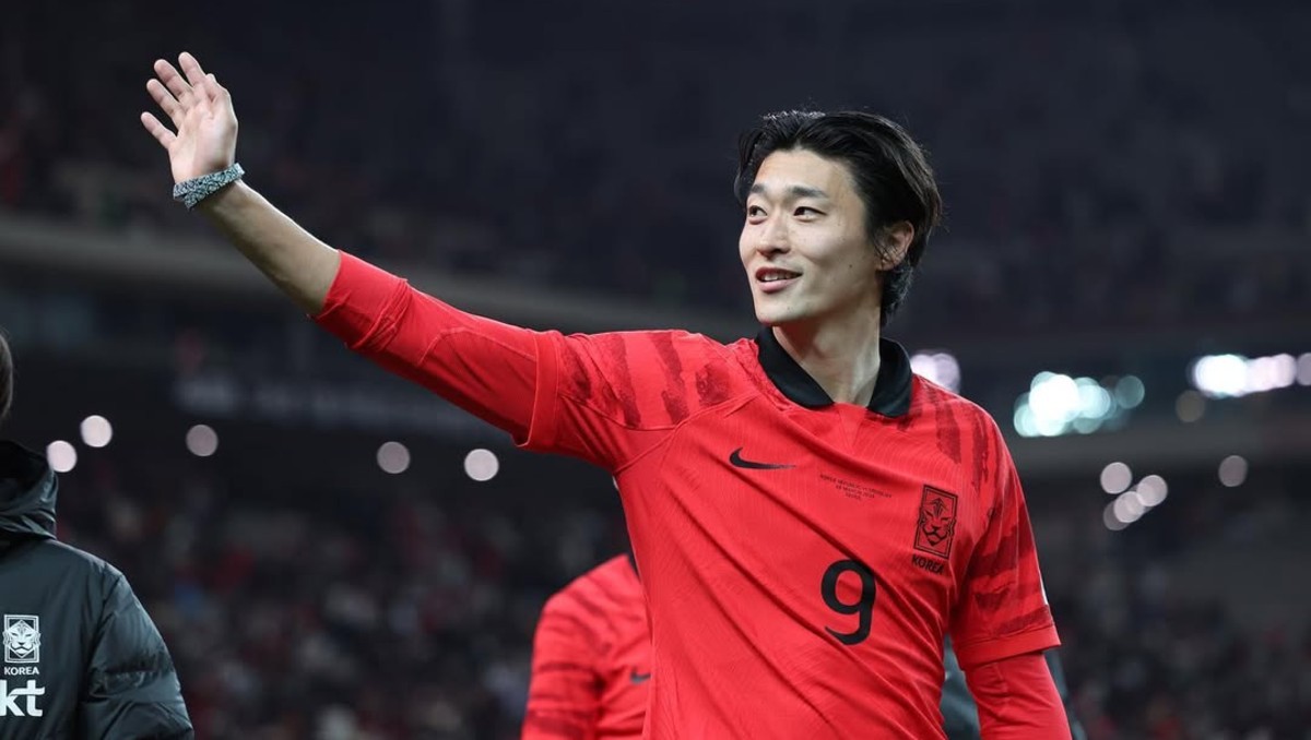 Cho Gue-sung, delantero de la Selección de Corea del Sur (Instagram @whrbtjd)