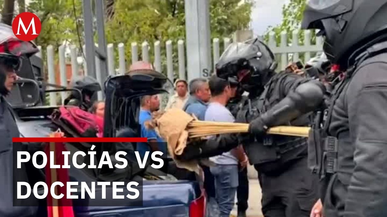 Operativo con 7,800 policías durante movilización de docentes contra reforma del ISSSTE