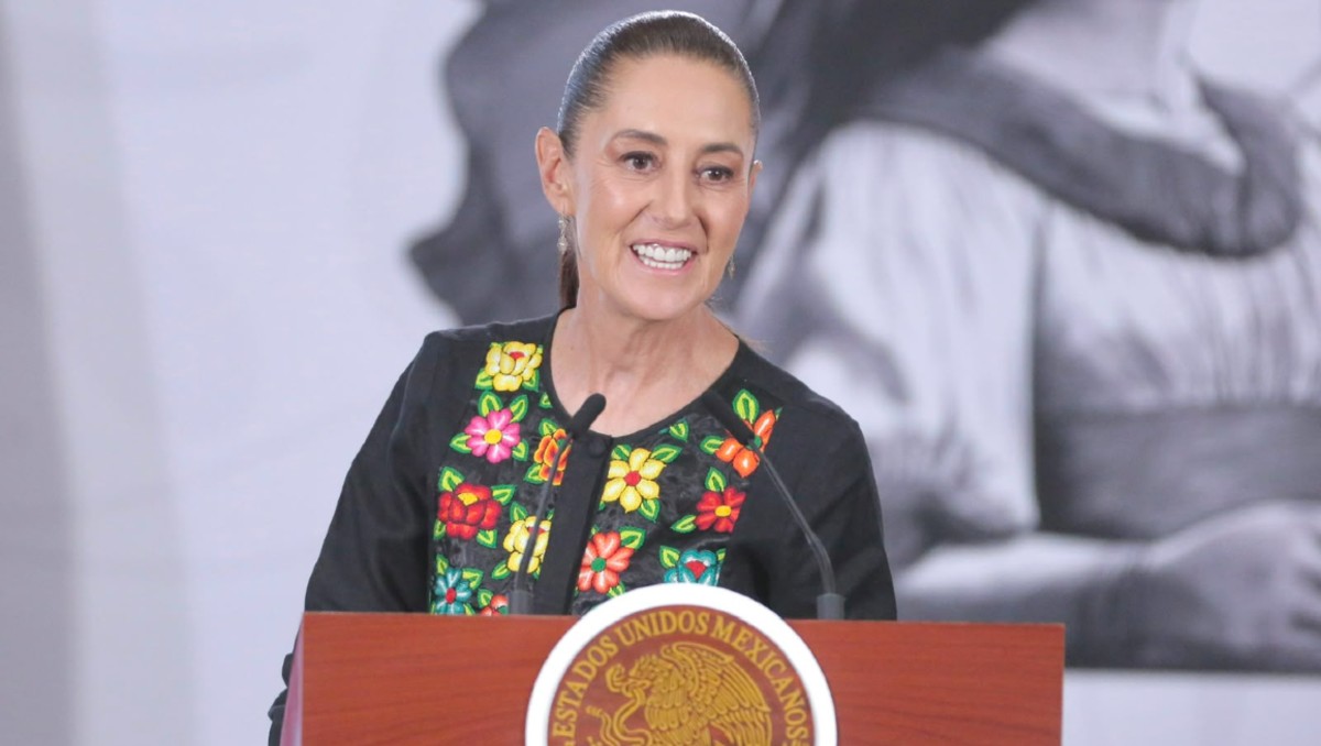Claudia Sheinbaum durante la mañanera de este viernes. | Ariel Ojeda