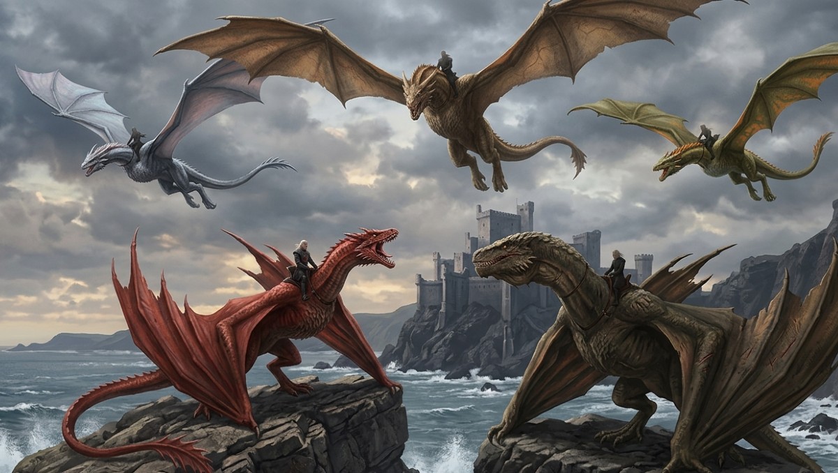 Dragones de La casa del Dragón. | Gemini