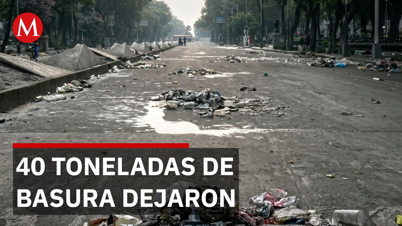 Festejos en Reforma dejaron 40 toneladas de basura y obligaron cerrar carriles centrales