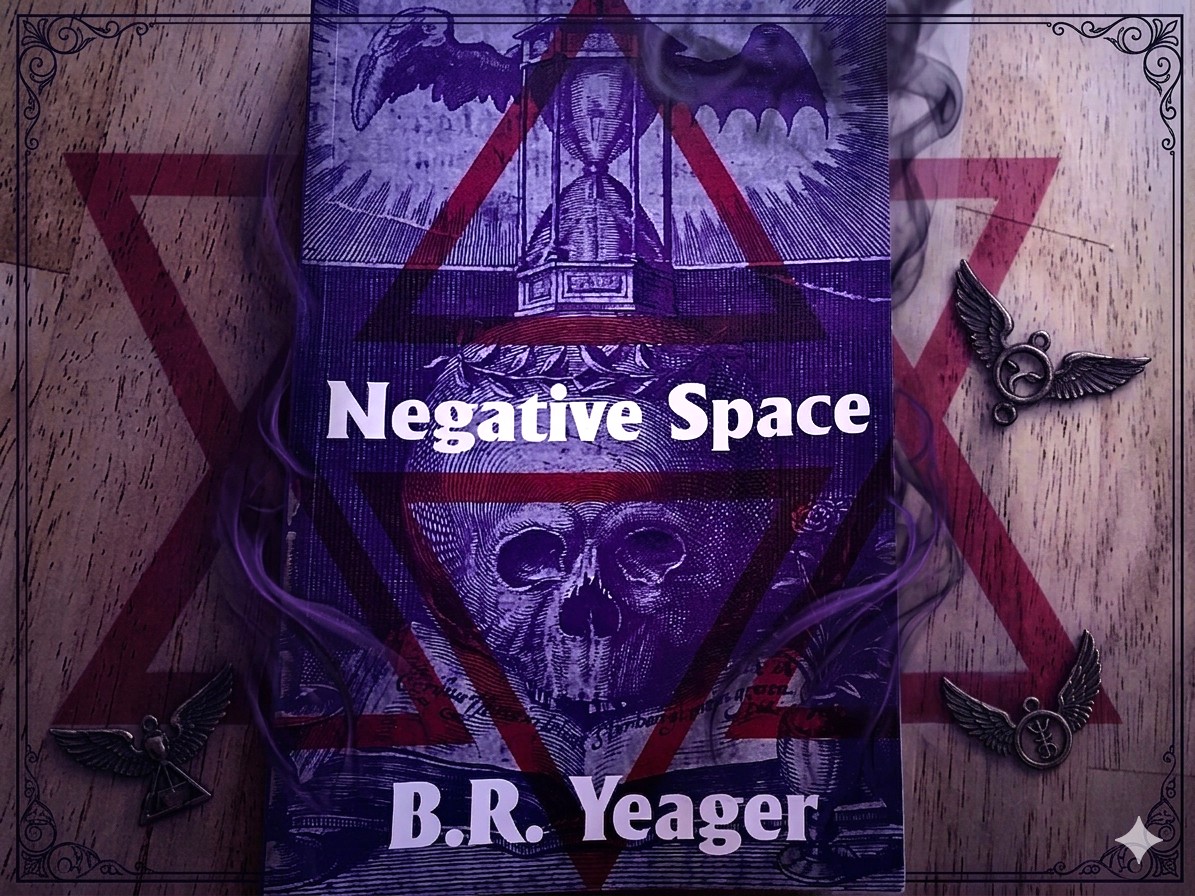 Libro Espacio Negativo del autor B.R. Yeager. / Editada con Gemini