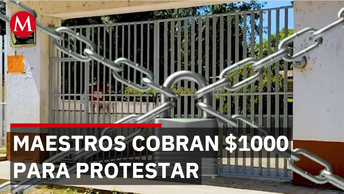 Padres cuidan hijos en casa mientras maestros cobran cuota de 1000 pesos para protestar
