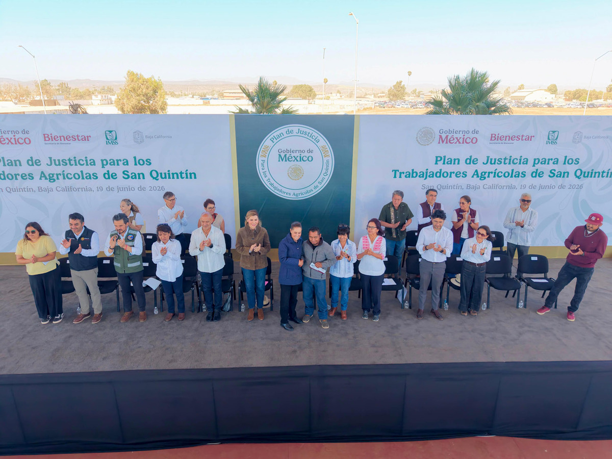 La Presidenta visitó San Quintín durante su gira del fin de semana. | Foto: Presidencia