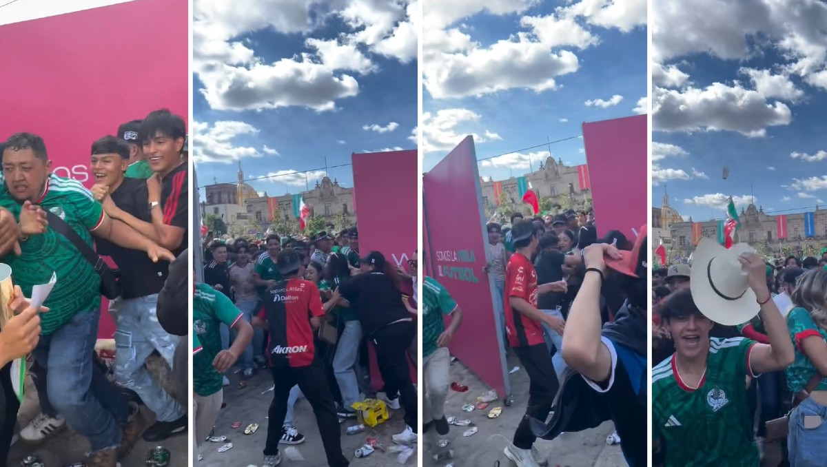 Momento de tensión se vivió en el Centro de Guadalajara tras portazo en el Fan Fest (Captura de instagram.com/manu__dlg/)