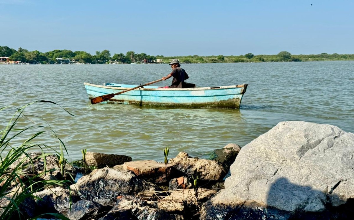 Crudo en el río Pánuco permanece a una semana de derrame. | Foto: Mario Juárez