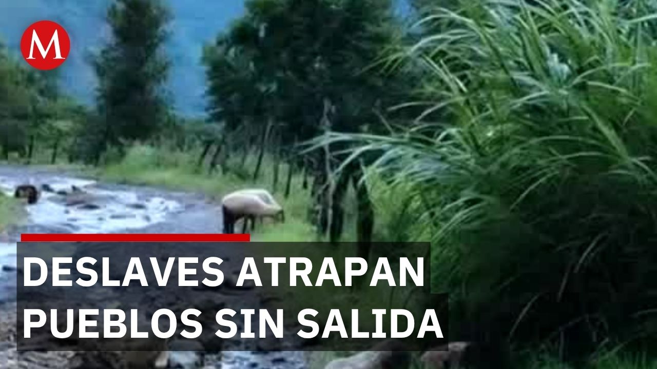 Deslaves en Hidalgo cierran caminos y atrapan a comunidades sin acceso a pueblos
