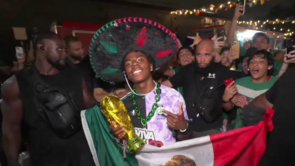 IShowSpeed celebra la victoria de México ante Corea del Sur en el Mundial 2026 (Captura de pantalla)