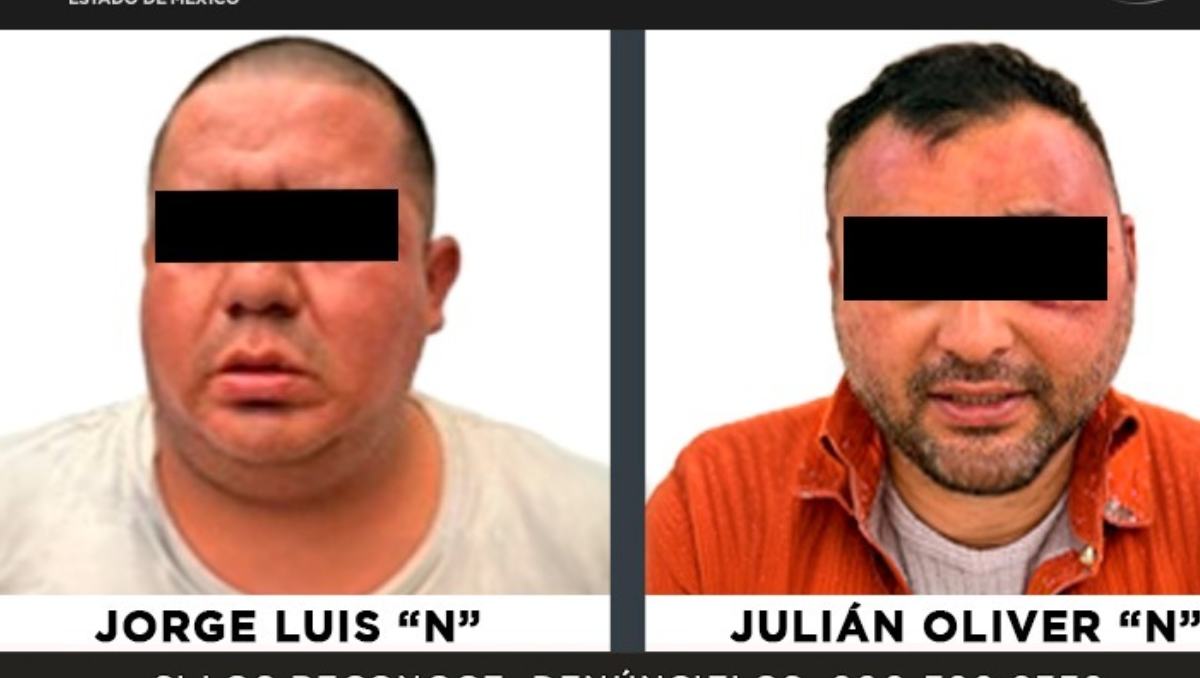 Jorge Luis 'N' y Julián Oliver 'N' fueron vinculados por el asesinato del agente Víctor Manuel Lugo Silva. Foto: Especial
