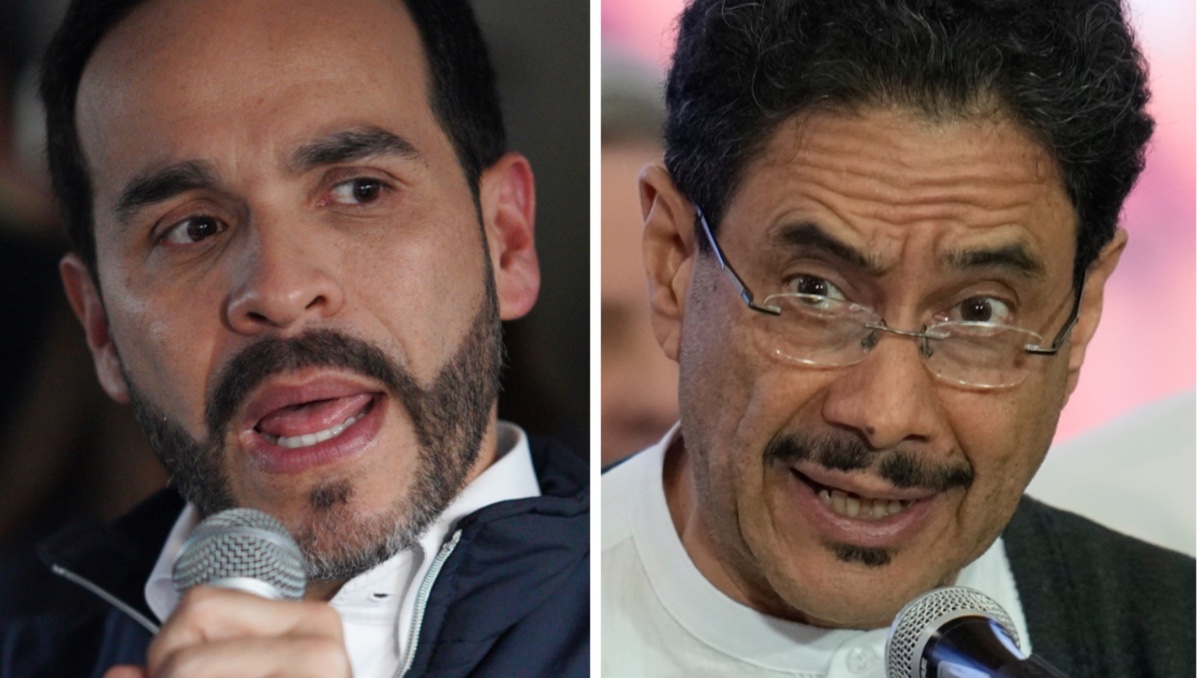 Candidatos presidenciales Abelardo de la Espriella, a la izquierda, e Iván Cepeda. | AP