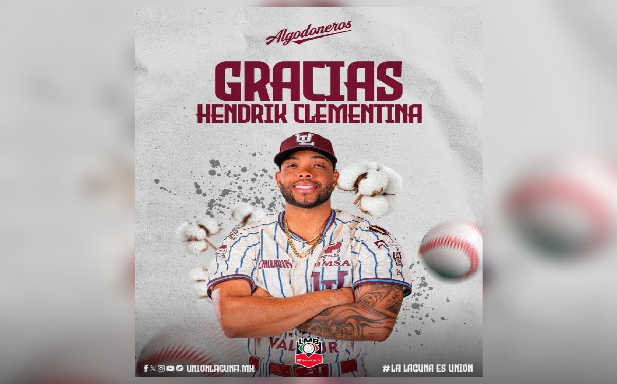 Hendrik Clementina deja Algodoneros del Unión Laguna | Cortesía Algodoneros
