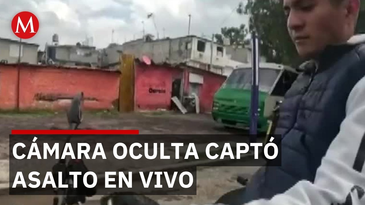 Motociclista de app captó su propio asalto: delincuente no supo que estaba siendo grabado