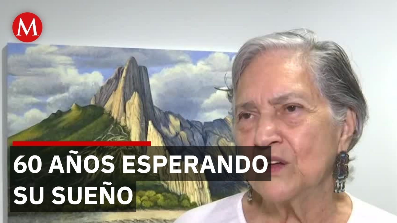 Pintora regiomontana cumple su sueño: primera exposición individual tras 60 años de trabajo