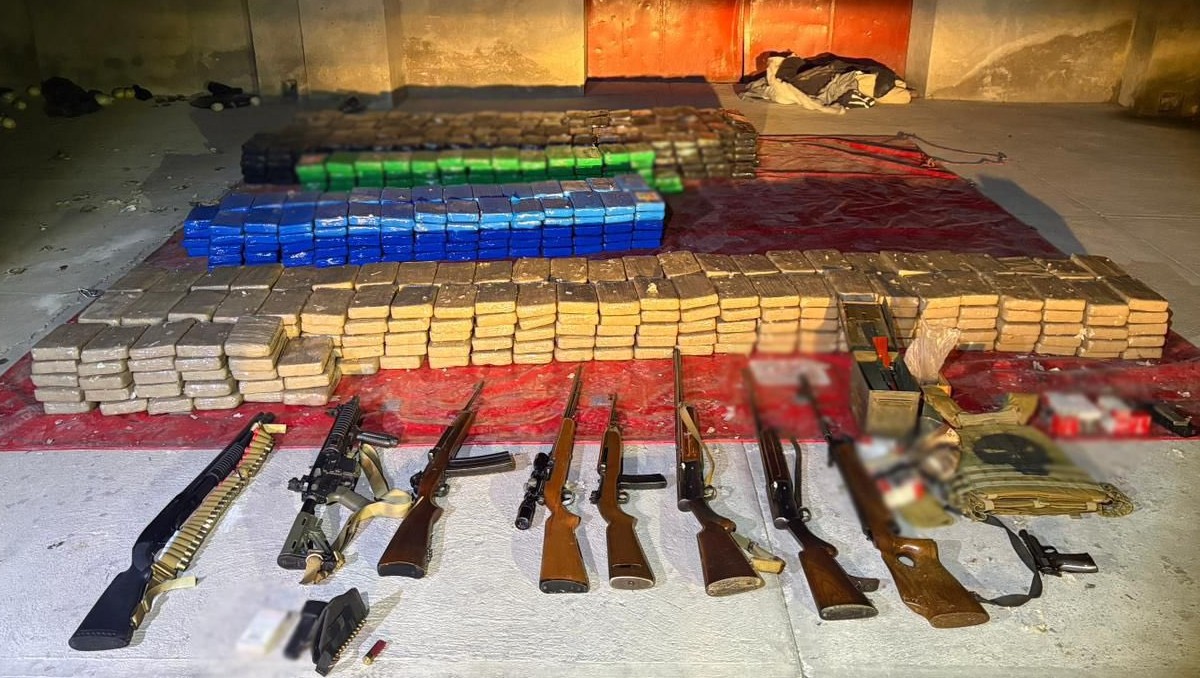 Aseguran cocaína y armas. | Foto: Especial