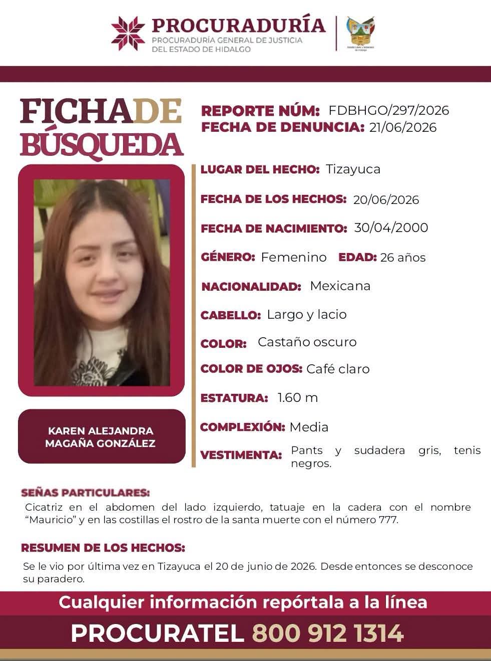 Se iniciaron fichas de búsqueda en la Fiscalía de Delitos de Desaparición de Personas de la Procuraduría del estado. (Cortesía)