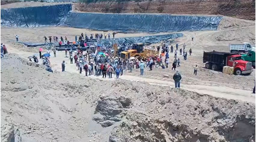 Protestan contra construcción de relleno sanitario regional en Tula, Hidalgo. (Guadalupe Trejo)