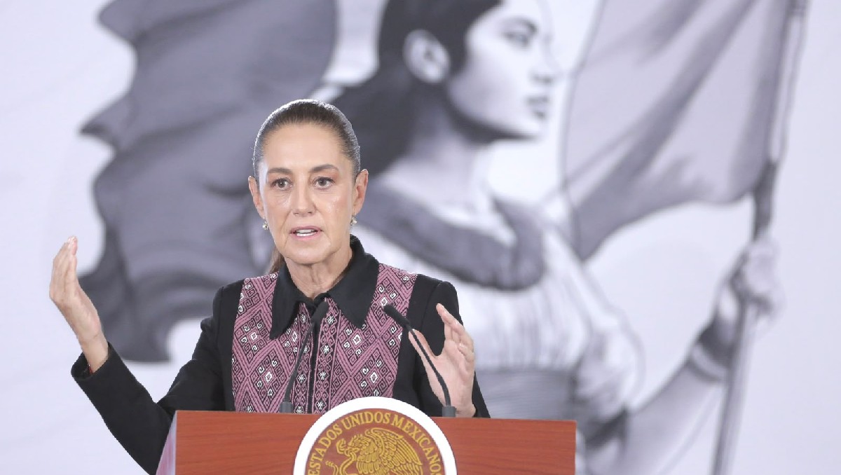 Claudia Sheinbaum Pardo en la conferencia matutina. | Foto: Ariel Ojeda