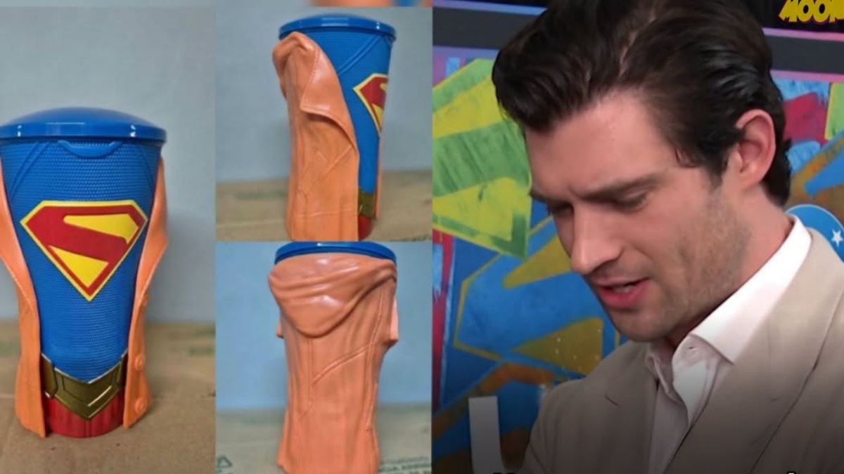 David Corenswet reacciona al polémico vaso de Supergirl | VIDEO