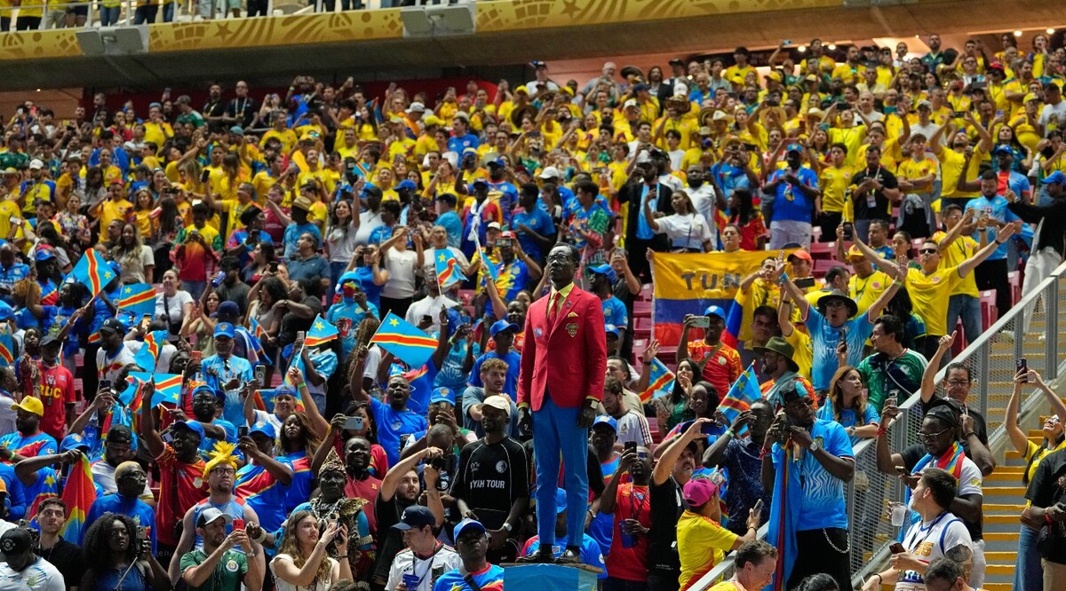 Lumumba Vea en el partido de Colombia vs RD Congo (AP)