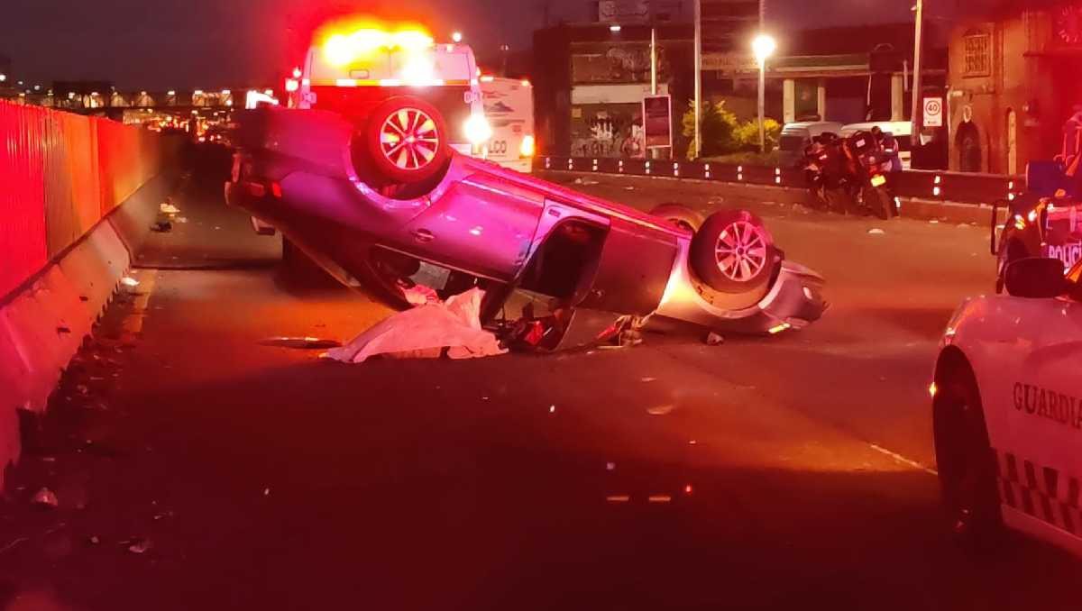 El accidente se registró a la altura del kilómetro 23+700, en Valle de Chalco. | Foto: Policía de Valle de Chalco