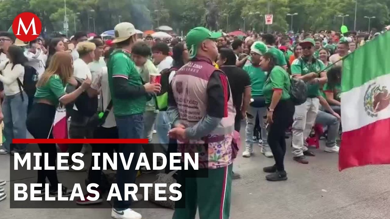 Miles de capitalinos invaden Bellas Artes para ver el partido en pantallas gigantes