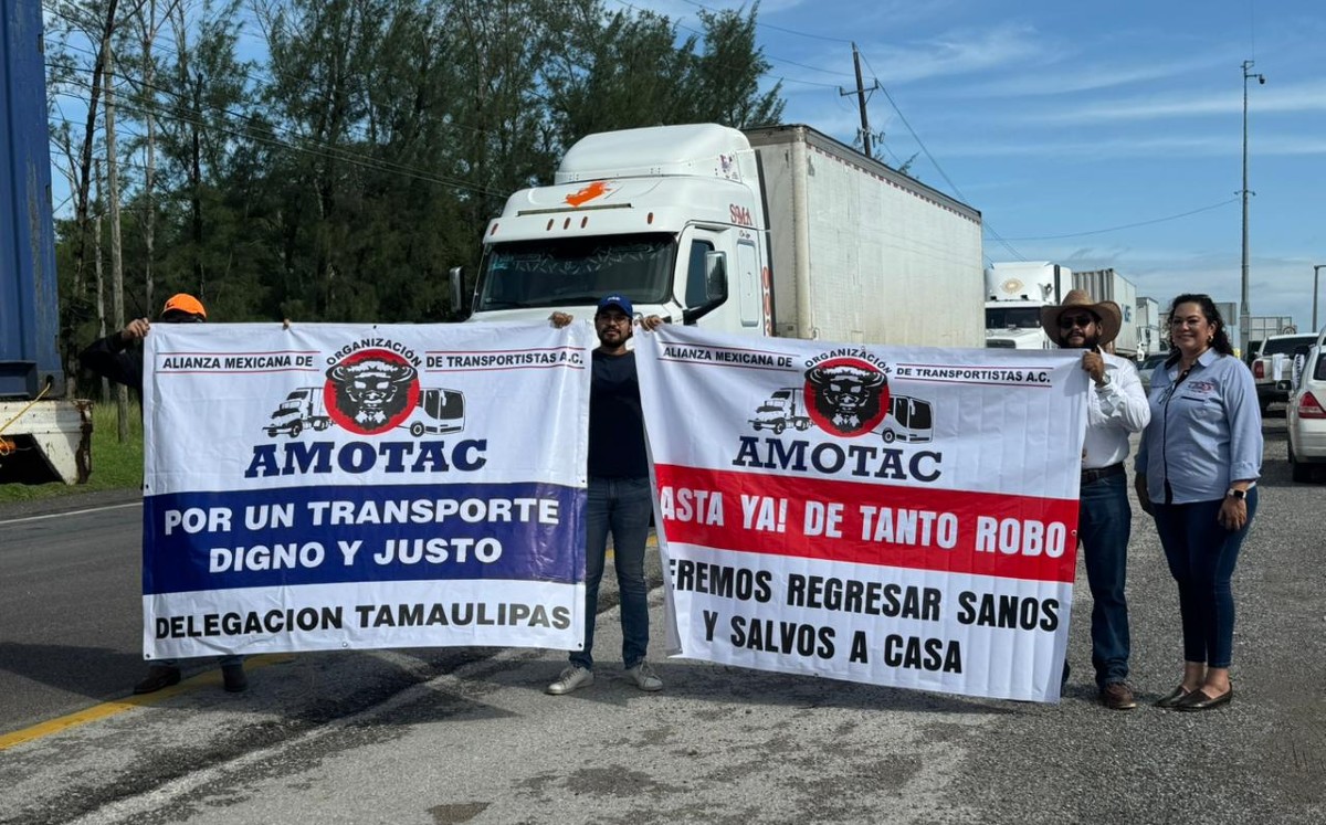 Reportan movilización de transportistas sobre la carretera Tampico-Mante. | Alberto Cano