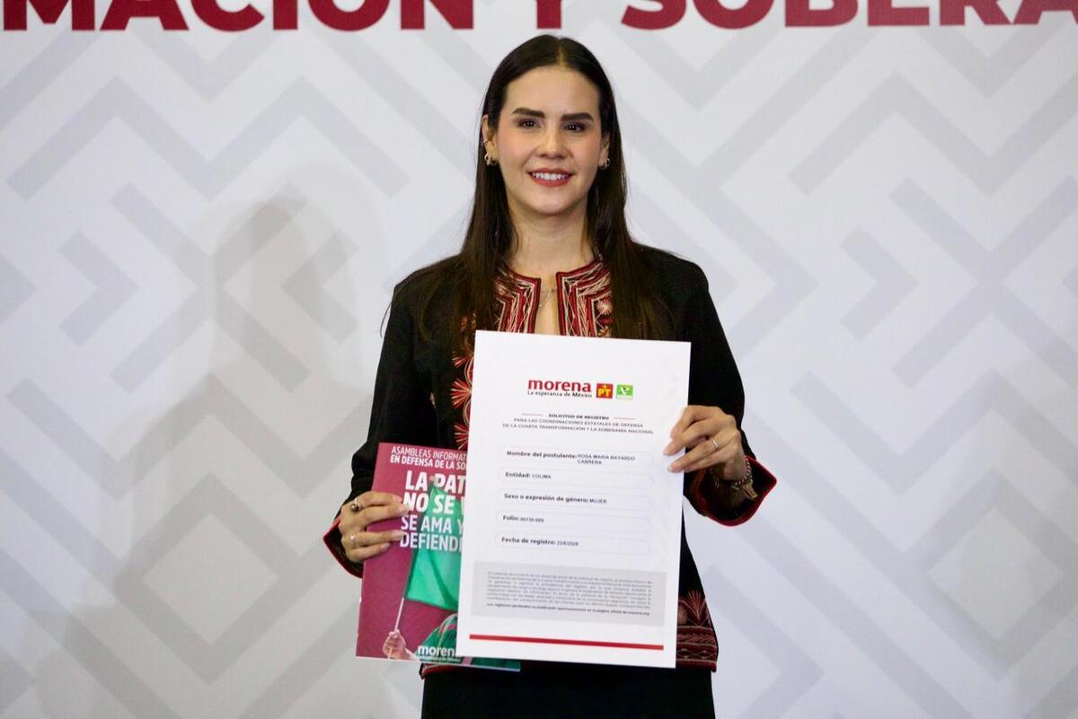 Rosi Bayardo se registra en el proceso interno de Morena por la gubernatura de Colima. | Especial