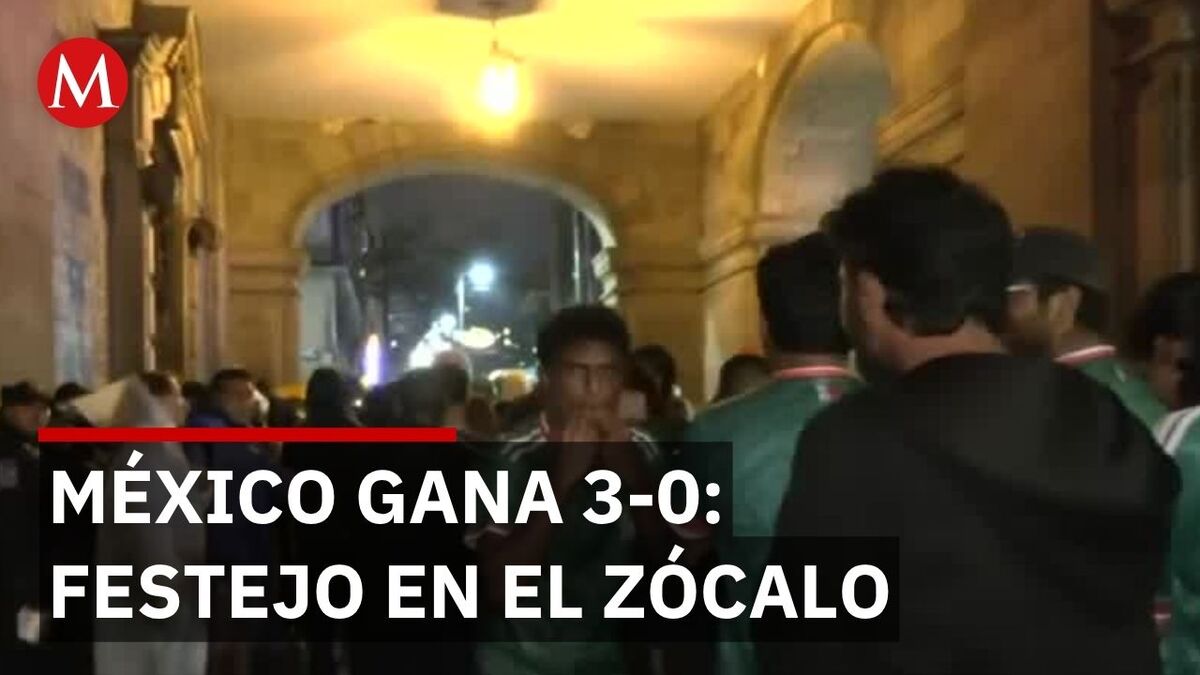 La selección ganó 3-0 pero la lluvia casi arruina la fiesta en el Zócalo capitalino