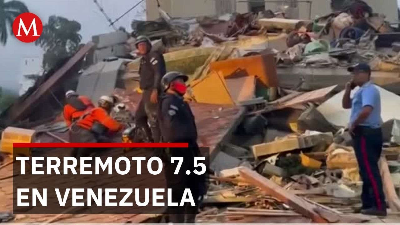 Dos sismos de magnitud 7.1 y 7.5 sacuden Caracas destruyendo edificios y dejando víctimas