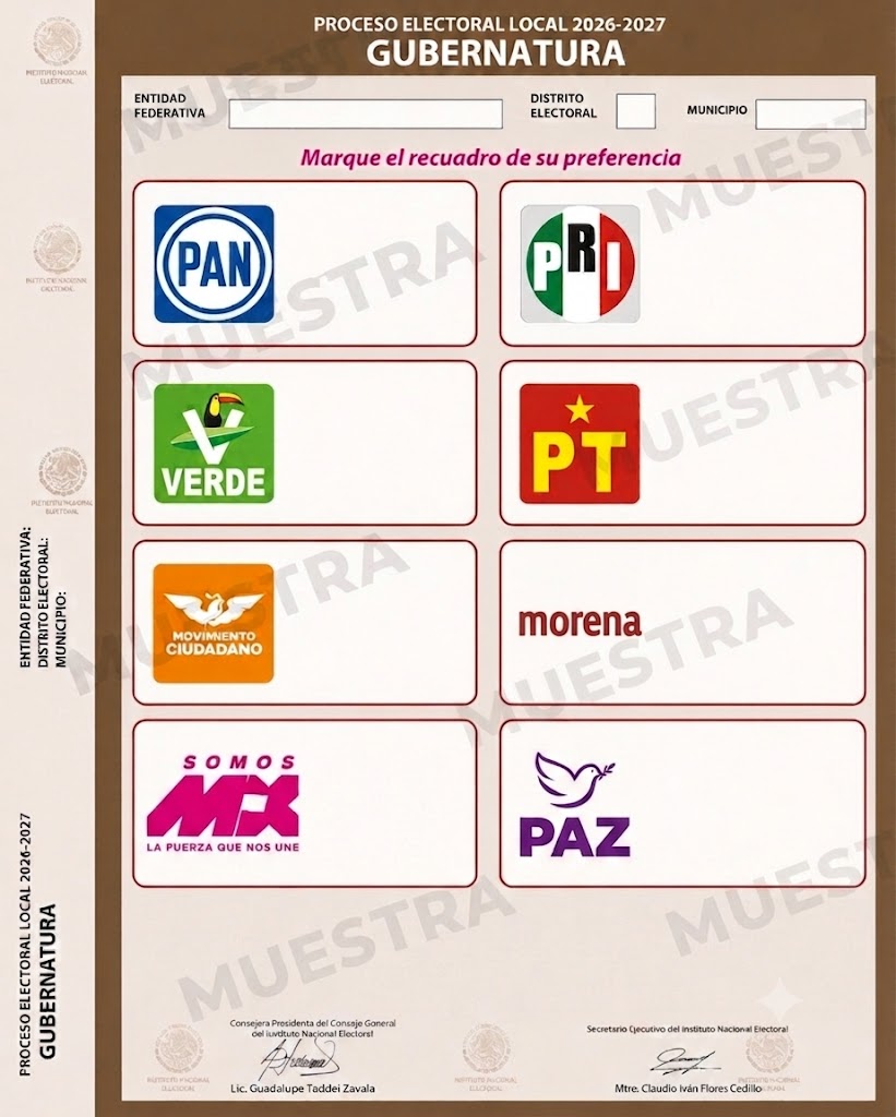 boleta electoral que usarás en 2027 