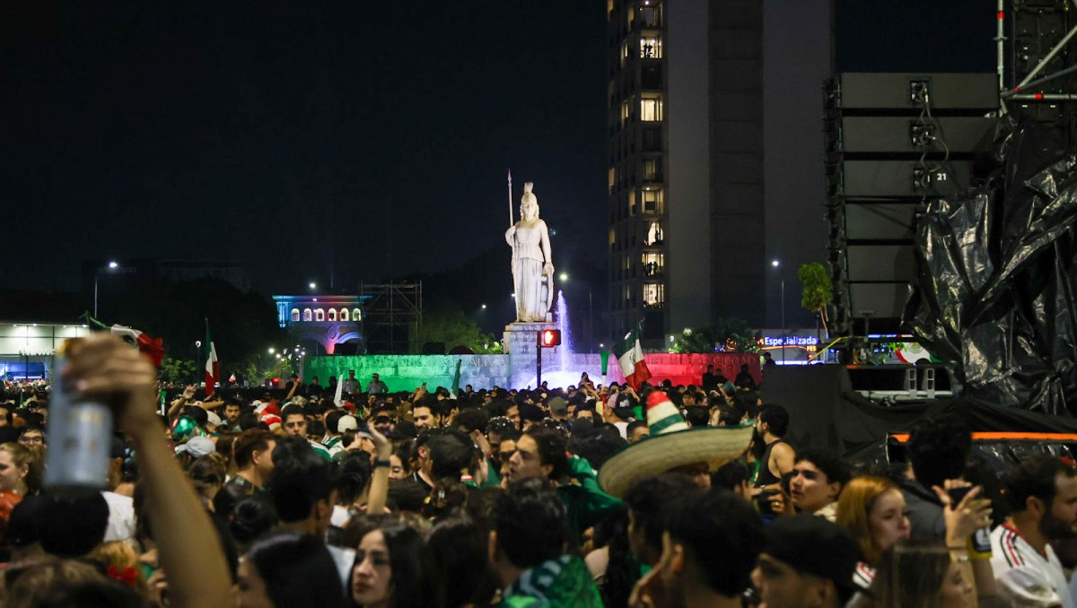 Celebran en La Minerva de Guadalajara tras partido de México y Chequia (Farid Santos)