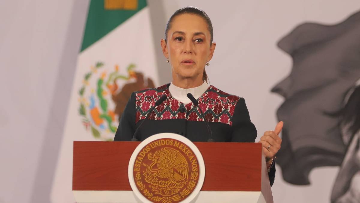 Claudia Sheinbaum en la conferencia mañanera. | Foto: Javier Ríos