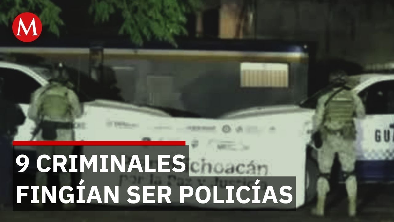 Detienen a 9 criminales que se hacían pasar por policías en Zinapécuaro, Michoacán